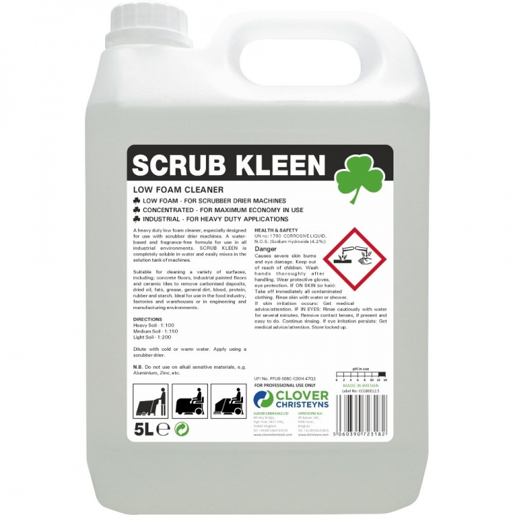 Clover Chemicals Scrub Kleen (308) Low Foam Cleaner